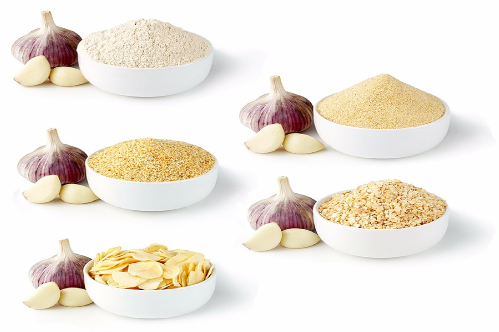 Dried garlic products
